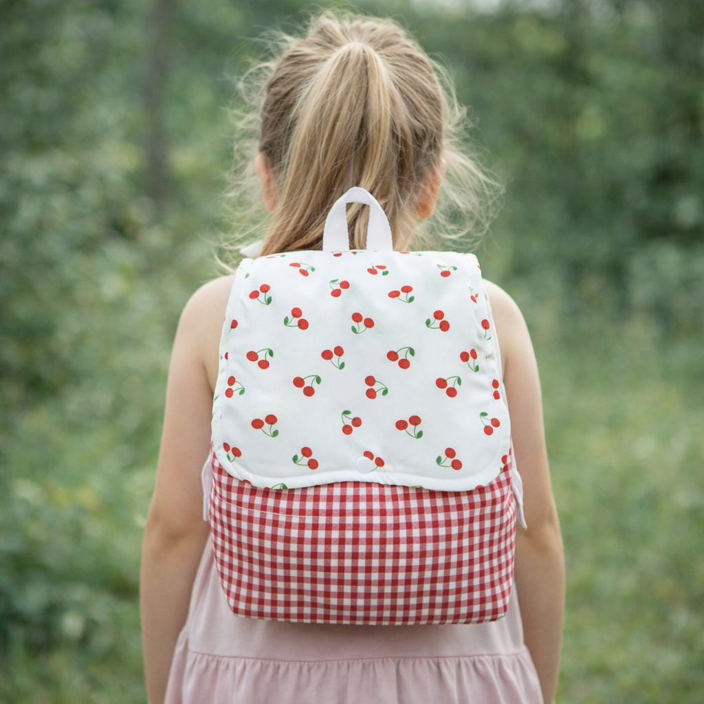 Mochila guardería personalizada cerezas